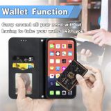 Peňaženkové kožené puzdro Retro na iPhone 15 Pro Max - Čierna