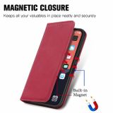 Peňaženkové kožené puzdro Retro na iPhone 15 Pro Max - Červená