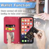 Peňaženkové kožené puzdro Retro na iPhone 15 Pro Max - Červená