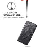 Peňaženkové kožené puzdro na LG Q60 - Čierna