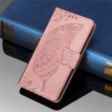 Peňaženkové kožené puzdro na LG Q60 - Ružovozlatá