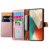Peňaženkové kožené puzdro Love Zipper na Xiaomi Redmi Note 13 Pro - Ružová