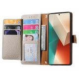 Peňaženkové kožené puzdro Love Zipper na Xiaomi Redmi Note 13 - Sivá