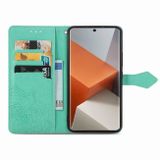 Peňaženkové puzdro Mandala Flower na Xiaomi Redmi Note 13 Pro+ - Zelená