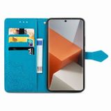 Peňaženkové puzdro Mandala Flower na Xiaomi Redmi Note 13 Pro+ - Modrá