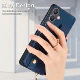 Ring Holder kryt Cross na Samsung Galaxy S24 5G - Modrá