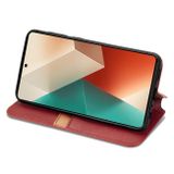 Peňaženkové kožené puzdro Cubic Grid na Xiaomi Redmi Note 13 Pro - Červená