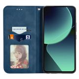 Peňaženkové kožené puzdro Retro na Xiaomi 13T / 13T Pro - Modrá