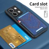 Kožený kryt Denim Card na Xiaomi Redmi Note 13 - Modrá