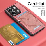 Kožený kryt Denim Card na Xiaomi Redmi Note 13 - Ružová
