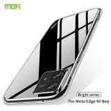 Gumený kryt MOFI na Motorola Edge 40 Neo - Priehľadná