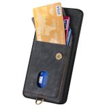 Kožený kryt Card Wallet na Xiaomi 14 Pro - Čierna