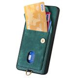 Kožený kryt Card Wallet na Xiaomi 14 Pro - Zelená