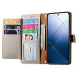 Peňaženkové kožené puzdro Love Zipper na Xiaomi 14 - Biela