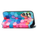 Peňaženkové kožené puzdro CaseNeo na Samsung Galaxy A25 5G - Colorful Cube