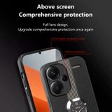 Kožený kryt Litchi Holder na Xiaomi Redmi Note 13 Pro+ - Oranžová