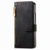 Peňaženkové kožené puzdro Retro na Samsung Galaxy Z Fold4 - Čierna