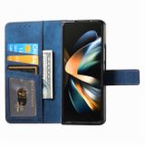 Peňaženkové kožené puzdro Retro na Samsung Galaxy Z Fold4 - Modrá