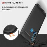 Gumený kryt na Huawei P20 Lite (2019) - Čierny