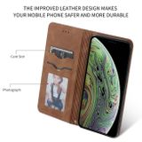 Peňaženkové kožené pouzdro na iPhone 11 Pro Max Magnetic - Brown