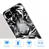 Gumený kryt Pattern Printing Embossment TPU na iPhone 11 -White tiger