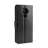 Peňaženkové kožené puzdro na Huawei Mate 30 Lite– Čierna