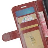 Peňaženkové kožené puzdro na Huawei Mate 30 Lite– Hnedá
