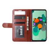 Peňaženkové kožené puzdro na Huawei Mate 30 Lite– Hnedá
