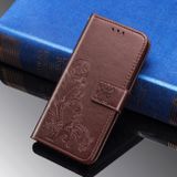 Peňaženkové kožené puzdro ROSES na Sony Xperia 5 - Hnedá