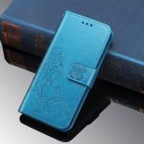 Peňaženkové kožené puzdro ROSES na Sony Xperia 5 - Modrá