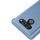 Knižkové puzdro Electroplating Mirror na LG Q60 - Modrá
