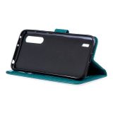 Peňaženkové kožené puzdro na Xiaomi Mi 9 Lite - Modrý
