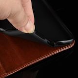 Peňaženkové kožené puzdro na LG G8X – Červená