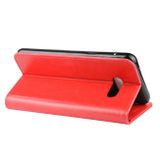 Peňaženkové kožené puzdro na LG G8X – Červená