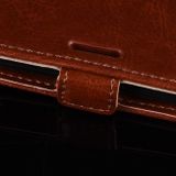 Peňaženkové kožené puzdro na LG G8X – Hnedá