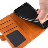 Peňaženkové kožené puzdro na LG G8X – Tmavomodrá