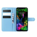 Peňaženkové kožené puzdro TEXTURE na LG G8S - Modrá