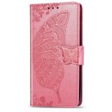 Peňaženkové kožené puzdro na Xiaomi Redmi 8 - Ružová