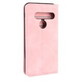 Peňaženkové kožené puzdro MAGNETIC na LG G8S - Ružová