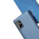 Knižkové púzdro Plated Mirror na Samsung Galaxy A51 –modro filalová