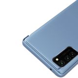 Peňaženkové puzdro na Samsung S20+ Plated Mirror -modrá