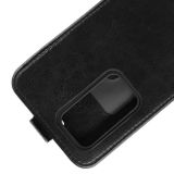 Peňaženkové puzdro na Huawei P40 Pro -R64 Texture Single Vertical Flip -čierna