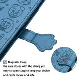 Peňaženkové 3D kožené puzdro na iPhone 11 Pro Max Cat and Dog - Blue