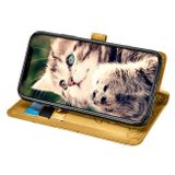 Peňaženkové 3D kožené puzdro na iPhone 11 Pro Max Cat and Dog - Yellow
