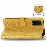 Peňaženkové puzdro na Samsung S20+ Cute Cat and Dog - žltá