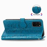 Peňaženkové puzdro na Samsung S20+ Cute Cat and Dog - modrá