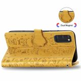 Peňaženkové puzdro na Samsung Galaxy S20 -Cute Cat and Dog - žltá