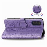 Peňaženkové puzdro na Samsung Galaxy S20 -Cute Cat and Dog - fialová