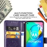 Peňaženkové kožené puzdro ROSES na Motorola Moto G8 Power - modrá