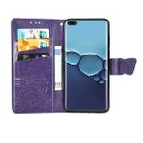 Peňaženkové puzdro na Huawei P40 Pro - Butterfly Love Flower -Dark Purple